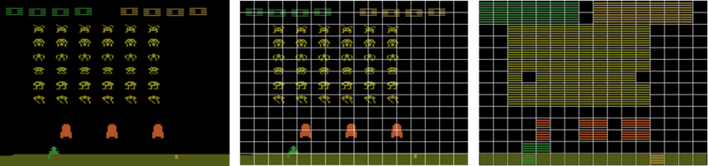 Tuiles et représentation de Space Invaders